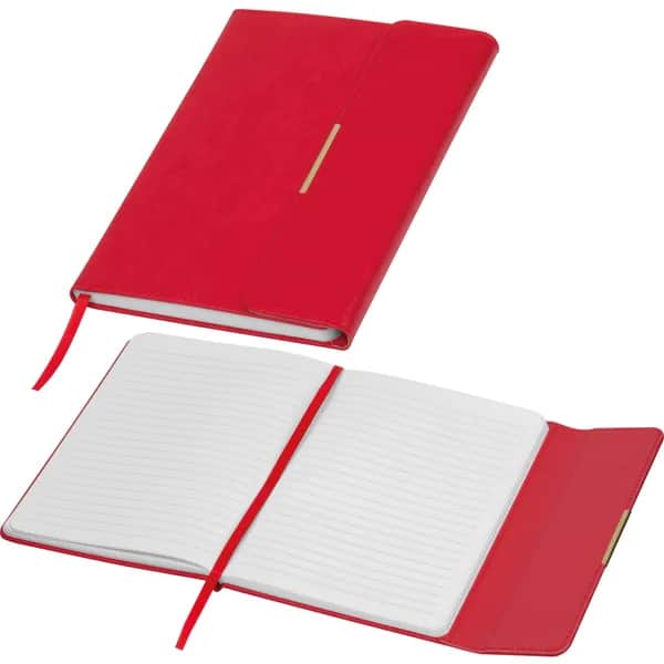 A5 Notizbuch mit Magnetverschluss JOSEPH - rot