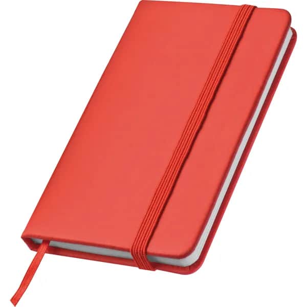 Notizbuch mit Lesebändchen und Gummibandverschluss ROMANA - rot