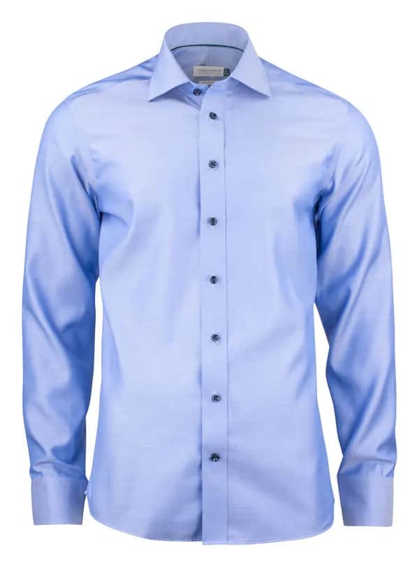 GB01 Twill Hemd Regular Fit Herren - Mittelblau