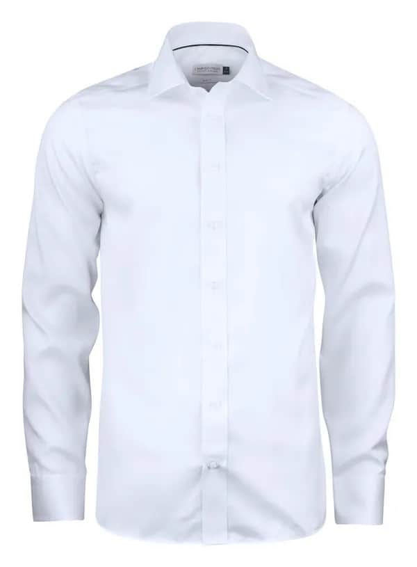 GB01 Twill Hemd Slim Fit Herren - Weiß