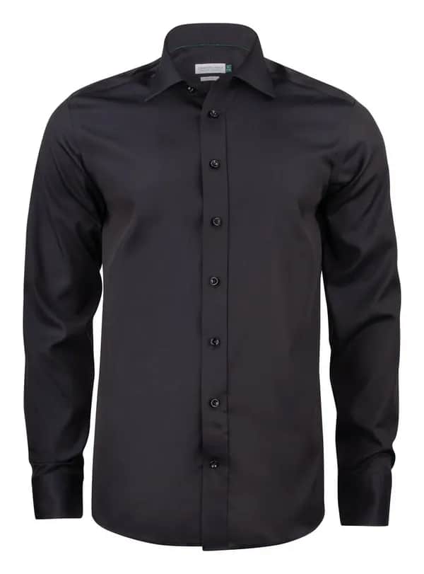 GB01 Twill Hemd Slim Fit Herren - Schwarz