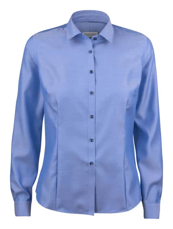 GB01 Twill  Damen Blusen - Mittelblau