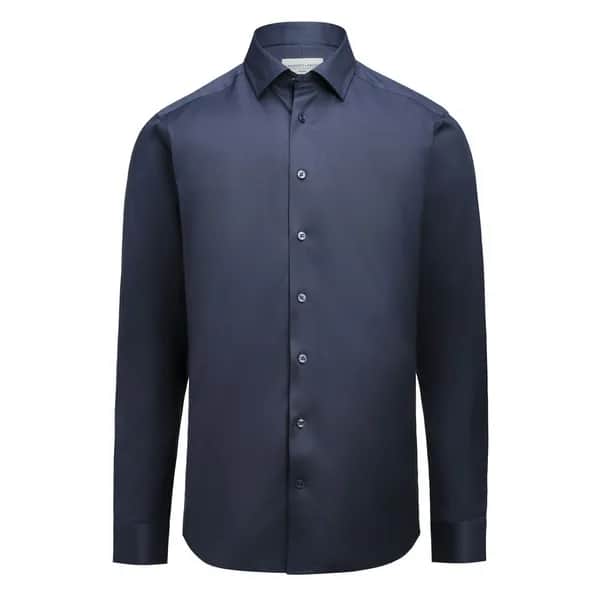 GB02 Twill Stretch  Hemd Slim Fit Herren - Marine