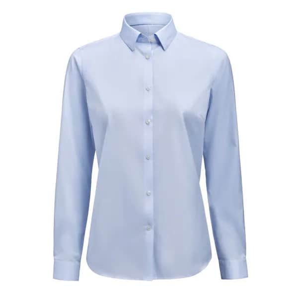 GB02 Twill Stretch  Hemd Contemporary Fit Damen - Himmelblau
