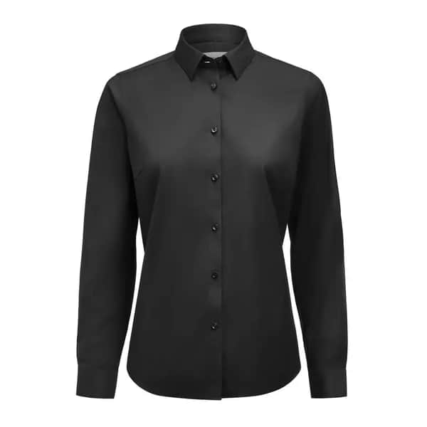 GB02 Twill Stretch  Hemd Contemporary Fit Damen - Schwarz