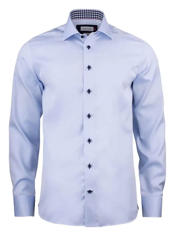 RB20 Twill Hemd Regular Fit Herren - Hellblau/Marine