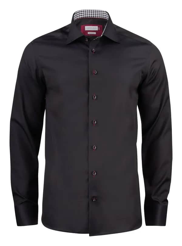 RB20 Twill Hemd Regular Fit Herren - Schwarz/Rot