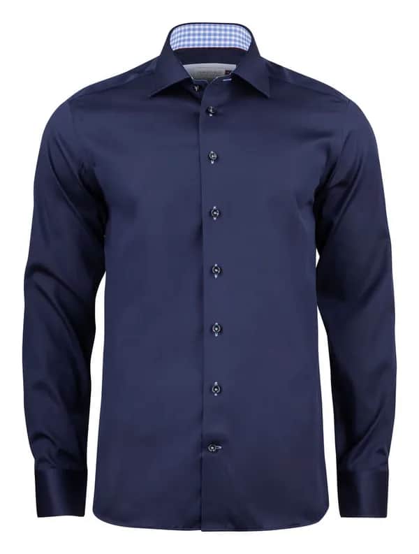 RB20 Twill Hemd Regular Fit Herren - Marine/Hellblau