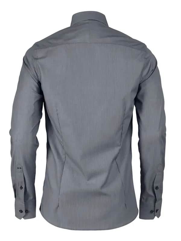 Red Bow 24  Hemd Slim Fit Herren - Grau Streifen