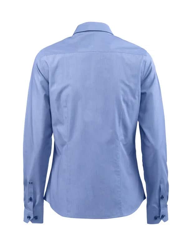 Red Bow 24 Damen Blusen - Mittelblau Streifen