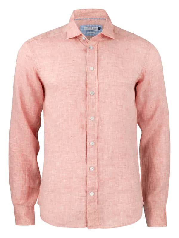 IB33 Linen Hemd Slim Fit Herren - Orange