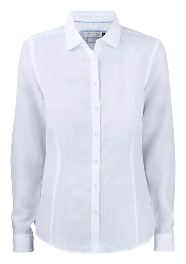 IB33 Linen Damen Blusen - Weiß