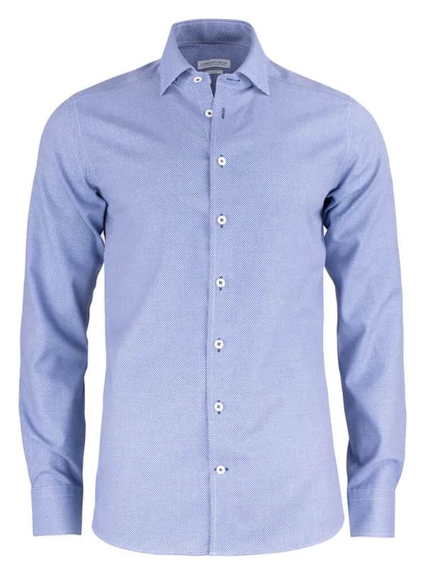 PB48 Jacquard Hemd Regular Fit Herren - Blau Muster
