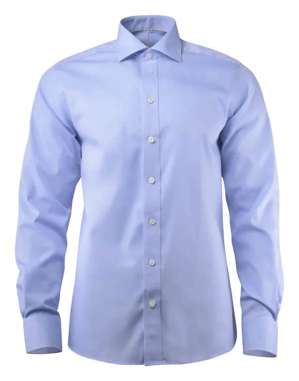 YB50 Twill Hemd Slim Fit Herren - Himmelblau