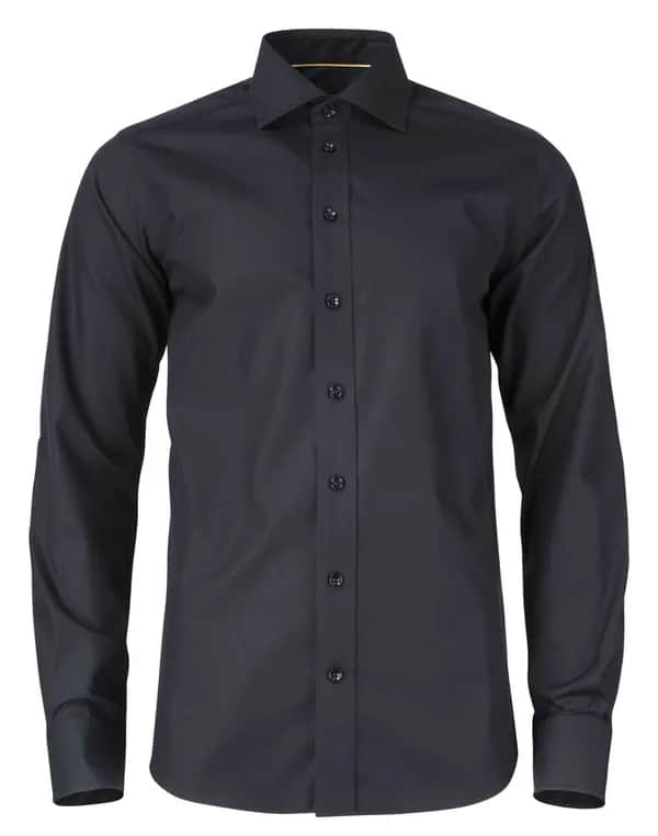 YB50 Twill Hemd Regular Fit Herren - Schwarz