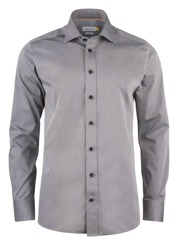 YB50 Twill Hemd Regular Fit Herren - Grau