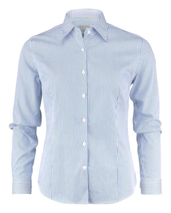 YB50 Twill Woman - Himmelblau/Gestreift