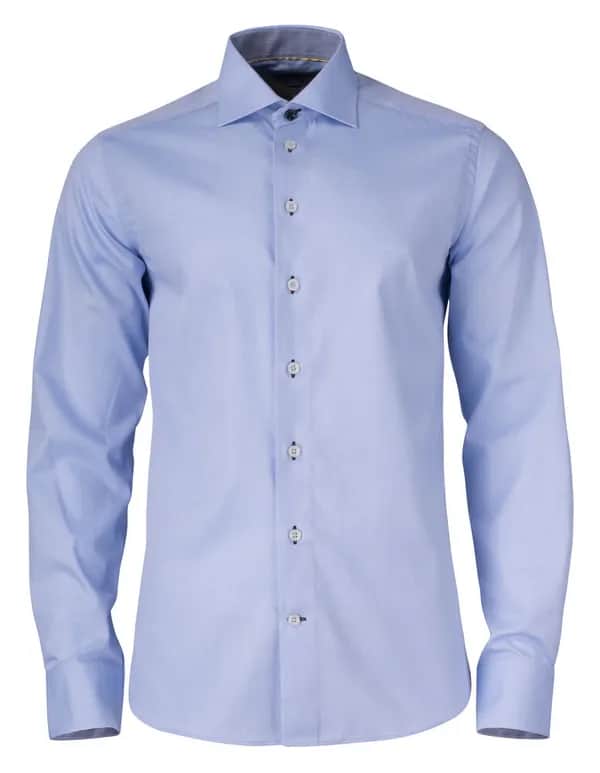 YB51 Twill Regular Hemd Regular Fit Herren - Hellblau/Marine