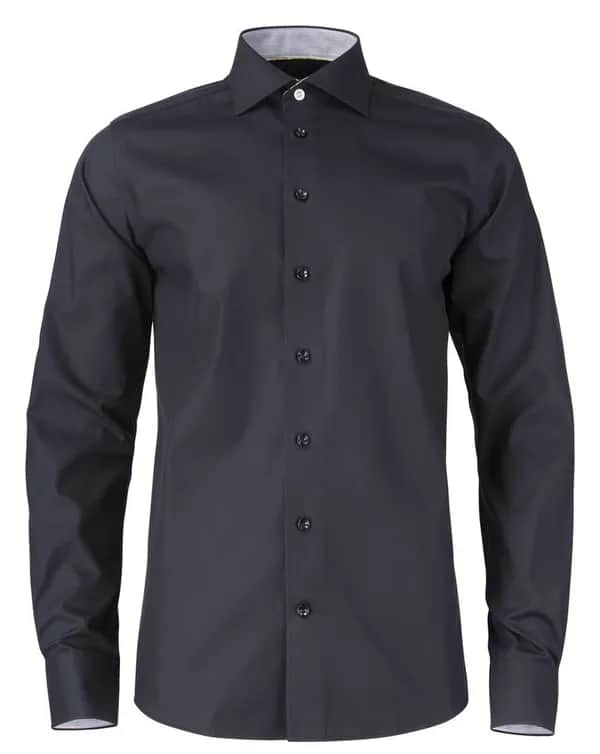 YB51 Twill Regular Hemd Regular Fit Herren - Schwarz