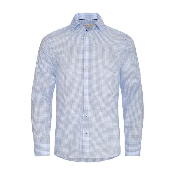 Yellow Bow 53  Hemd Slim Fit Herren - Hellblau/Kariert