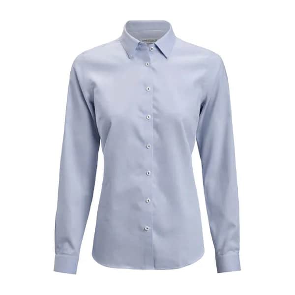 YB55 Jacquard Contemporary Fit Damen Blusen - Himmelblau
