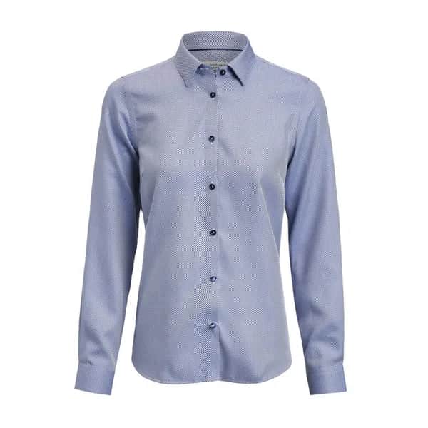 YB55 Jacquard Contemporary Fit Damen Blusen - Kristallblau