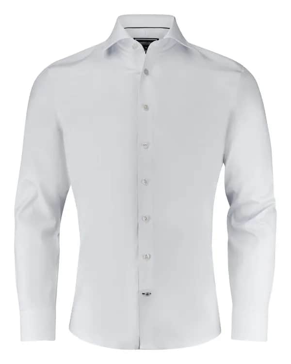 BB60 Twill Hemd Regular Fit Herren - Weiß