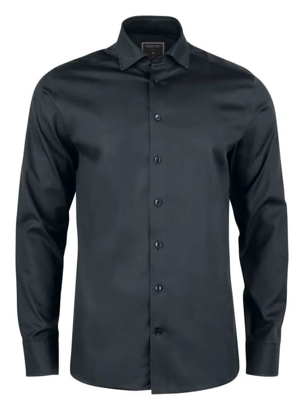 BB60 Twill Hemd Regular Fit Herren - Schwarz