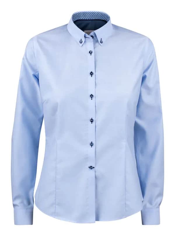 RB121 Oxford Damen Blusen - Himmelblau