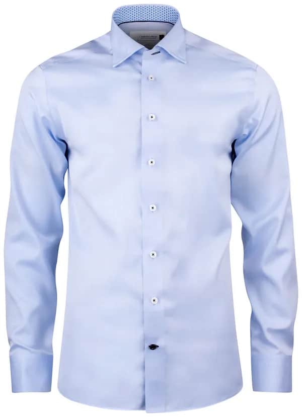 RB122 Twill Hemd Slim Fit Herren - Himmelblau