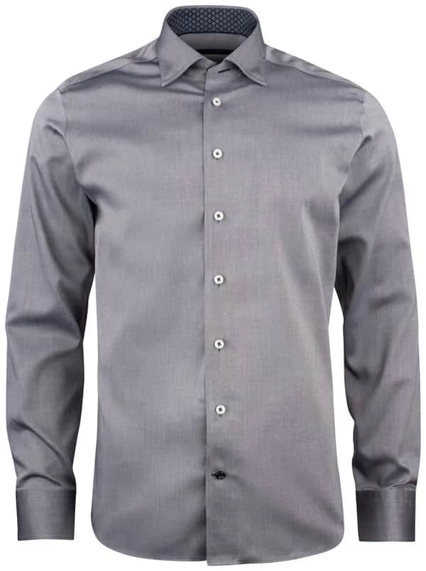RB122 Twill Hemd Regular Fit Herren - Grau