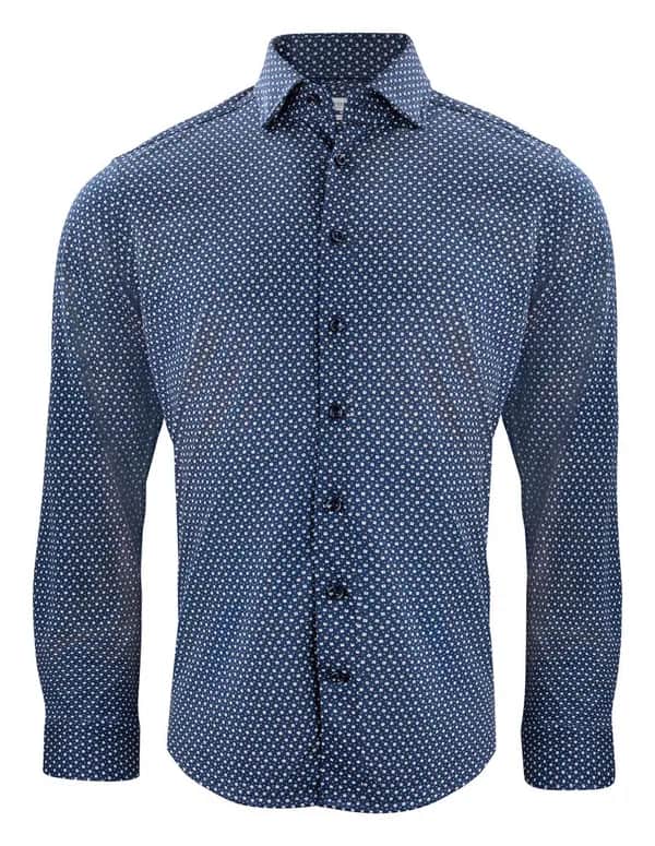 IB131 Pique Knit Hemd Regular Fit Herren - Marine Muster