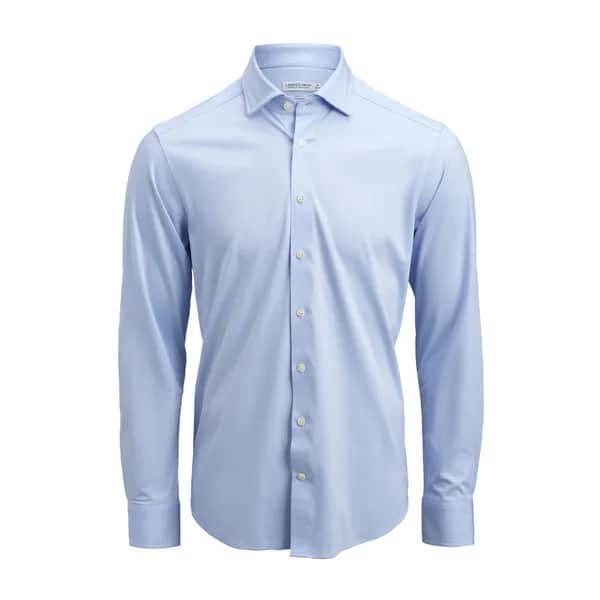 IB132 Interlock Knit Hemd Slim Fit Herren - Hellblau