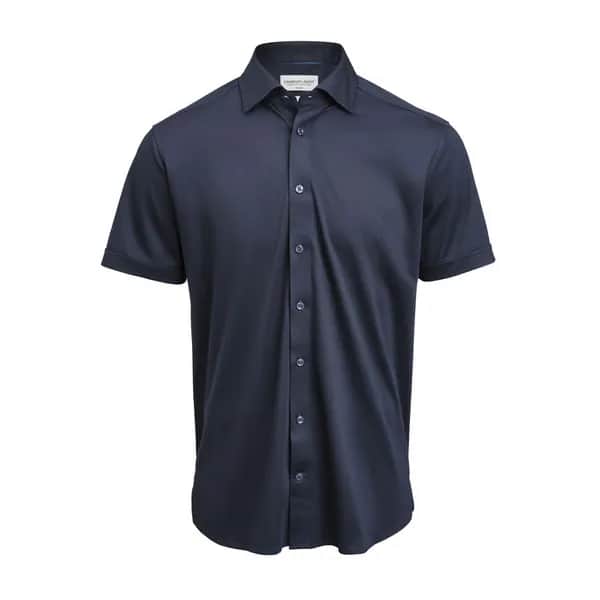 IB132 Interlock Knit S/S Hemd Regular Fit Herren - Marine