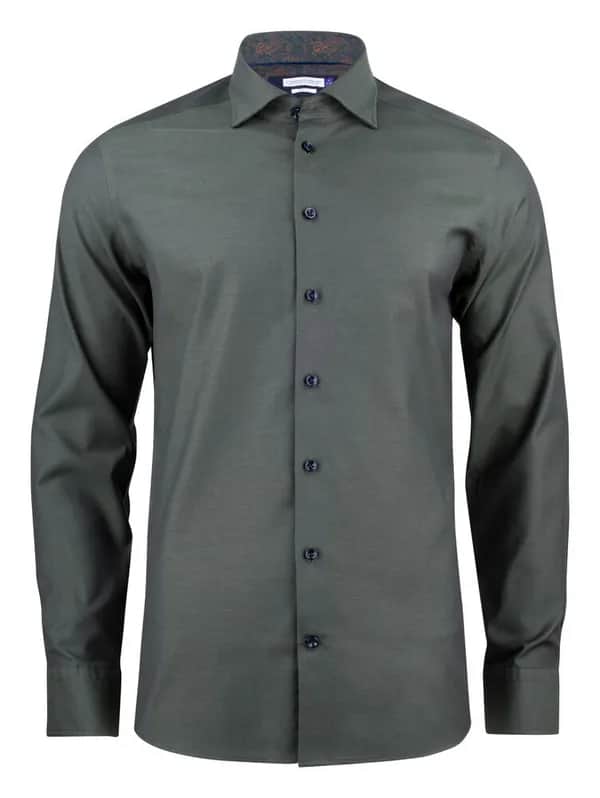 PPB142 Oxford Hemd Slim Fit Herren - Grün
