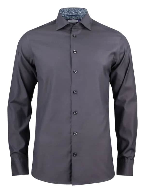 PPB142 Oxford Hemd Slim Fit Herren - Grau