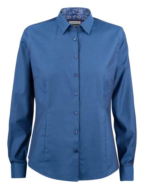 PB142 Oxford  Damen Blusen - Blau