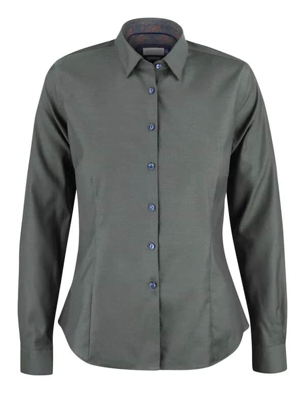 PB142 Oxford  Damen Blusen - Grün