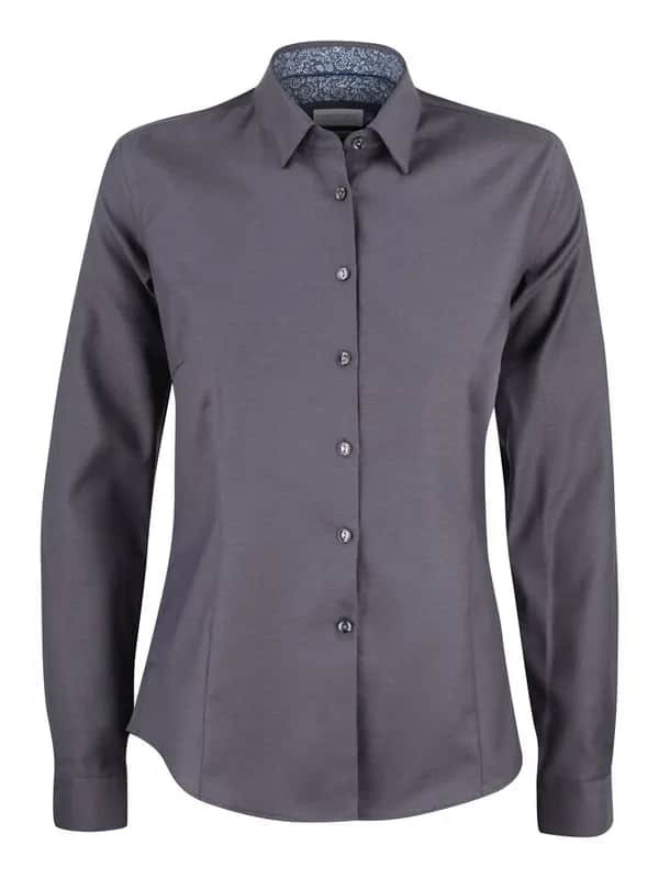 PB142 Oxford  Damen Blusen - Grau