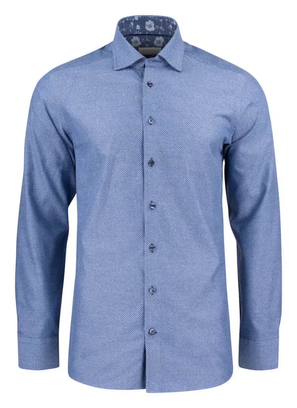 PB144 Brushed Jacquard Hemd Slim Fit Herren - Indigo