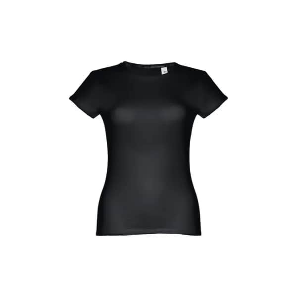 Tailliertes Damen-T-Shirt - THC SOFIA - Schwarz