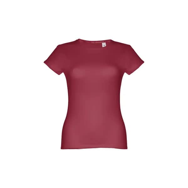 Tailliertes Damen-T-Shirt - THC SOFIA - Burgunder