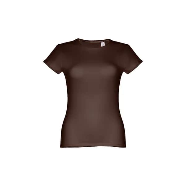 Tailliertes Damen-T-Shirt - THC SOFIA - Dunkelbraun