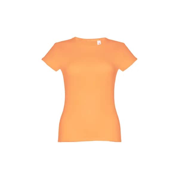 Tailliertes Damen-T-Shirt - THC SOFIA - Korallenorange