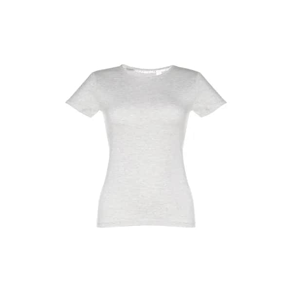 Tailliertes Damen-T-Shirt - THC SOFIA - Weiss melliert