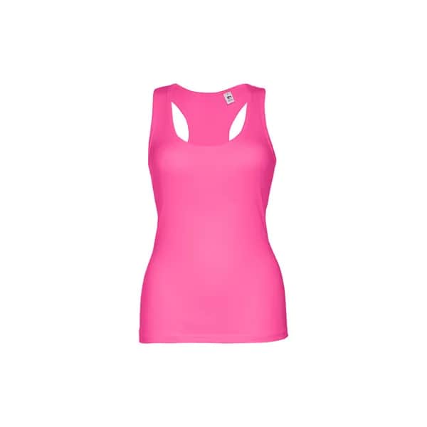 Ärmelloses Baumwoll-T-Shirt für Frauen - THC TIRANA - Rosa