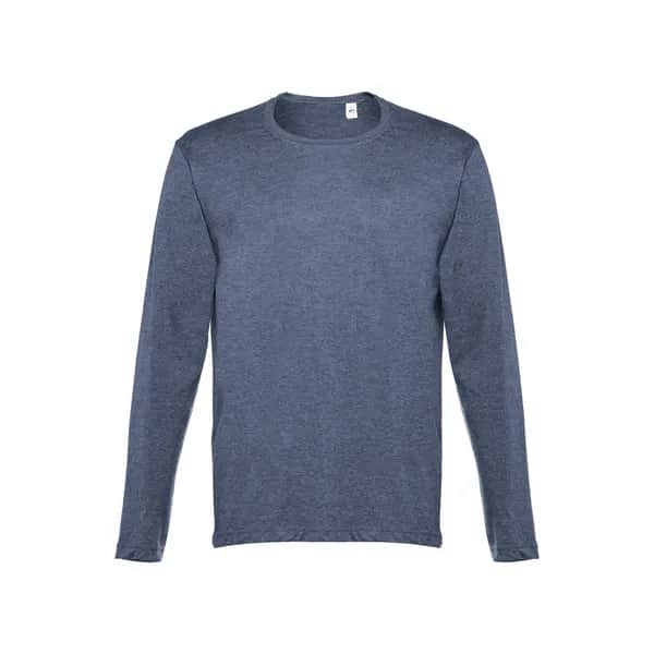 Herren Langarm T-Shirt - THC BUCHAREST - Blau melliert