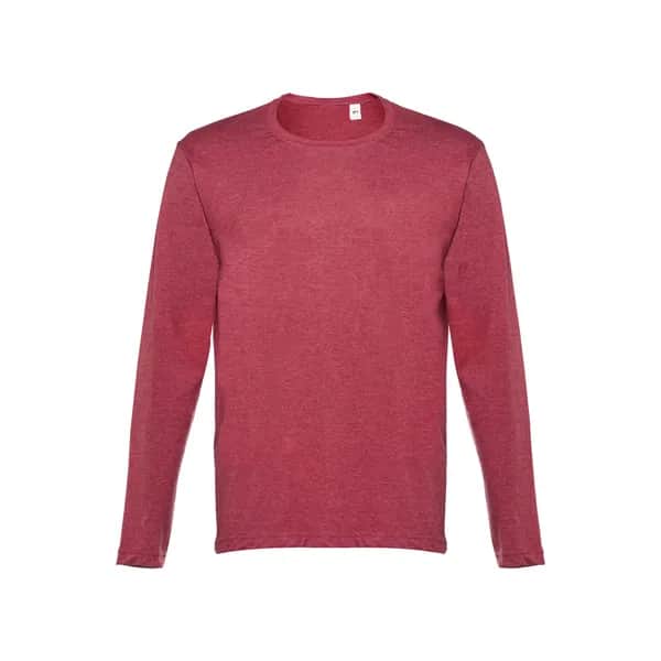 Herren Langarm T-Shirt - THC BUCHAREST - Rot melliert