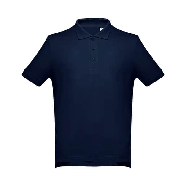 Kurzarm-Poloshirt aus Baumwolle für Herren - THC ADAM - Blau