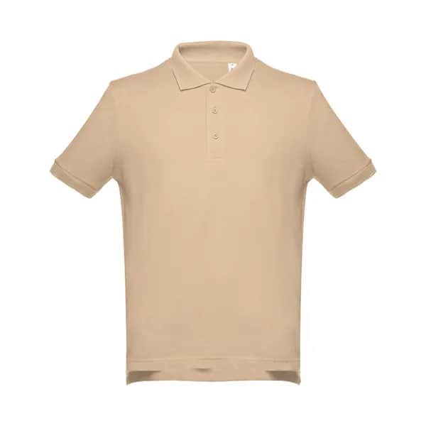 Kurzarm-Poloshirt aus Baumwolle für Herren - THC ADAM - Hellbraun